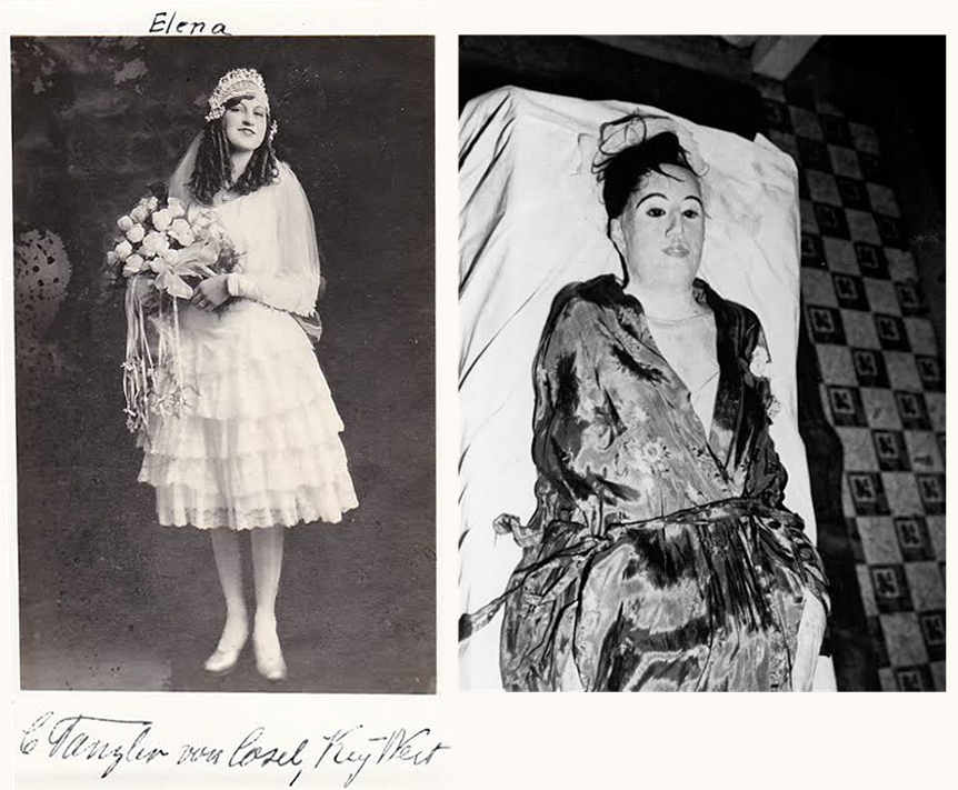 Elena Hoyos élve halott előtte utána Carl Tanzler nekrofilia mumifikálás 1930-as évek Key West tragédia rejtély bűnügy