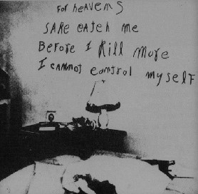 Frances Brown lakása falára rúzzsal írt üzenet Lipstick Killer Chicago 1945 gyilkosság