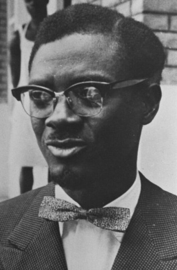 Patrice Lumumba portréja 1960-ból, a kongói függetlenségi mozgalom vezérének és az első miniszterelnöknek
